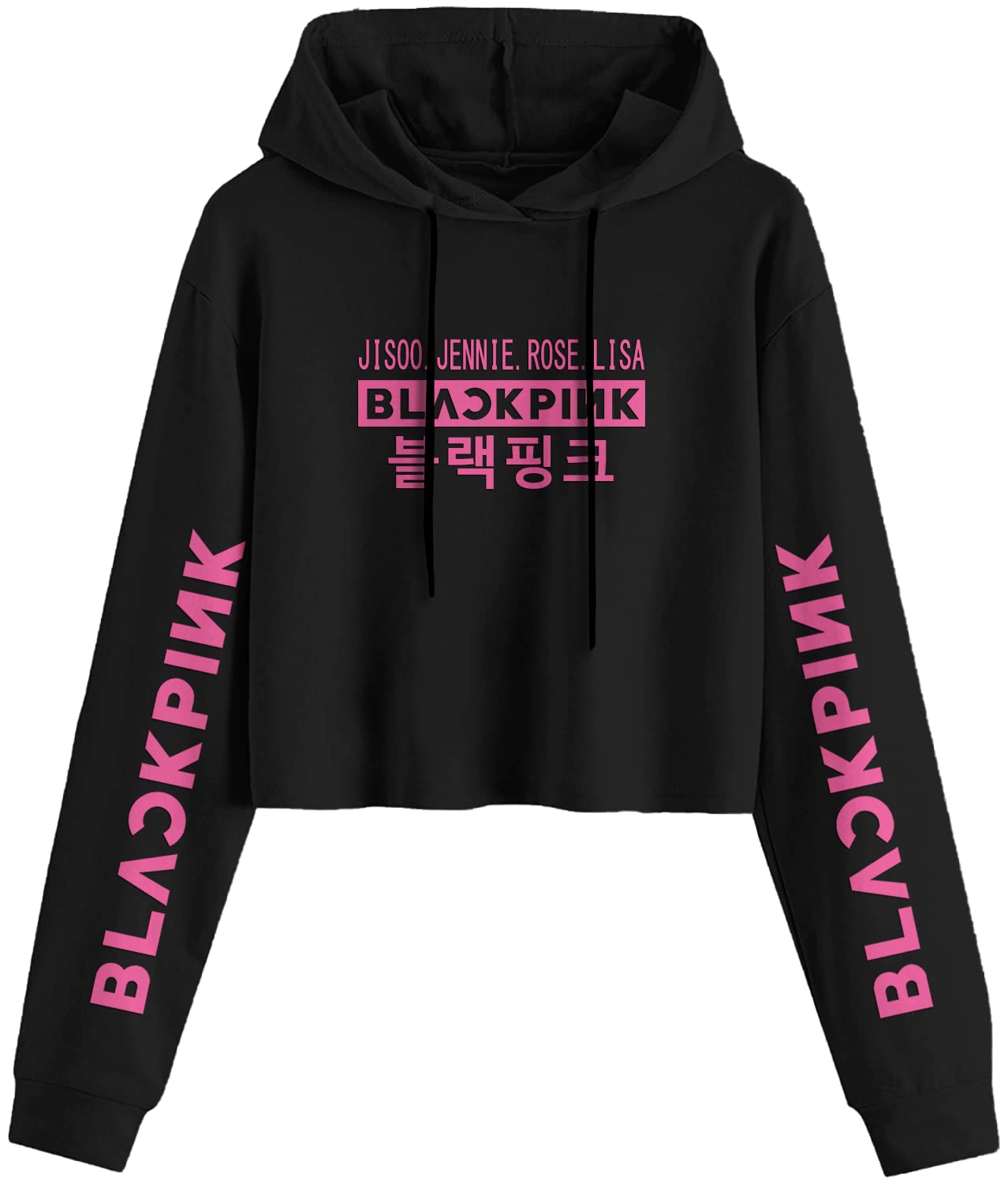 Buy FUNKY MONKEY Womens, Cotton Blend Blackpink Crop Loose